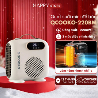  Quạt sưởi mini máy sưởi mini để bàn 2 chiều công suất 1500W làm nóng tức thì bảo vệ chống lật an toàn 