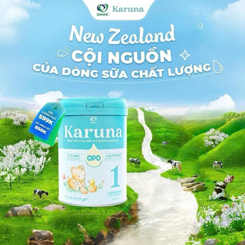 Sữa công thức Karuna (New Zealand) – Dòng sữa mát cao cấp cho bé từ 0–6 tháng.