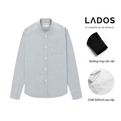 [OUTLET - KHÔNG ĐỔI TRẢ] Áo sơ mi nam dài tay cổ trụ LADOS-8139 chất OXFORD mịn mát form chuẩn dễ phối đồ