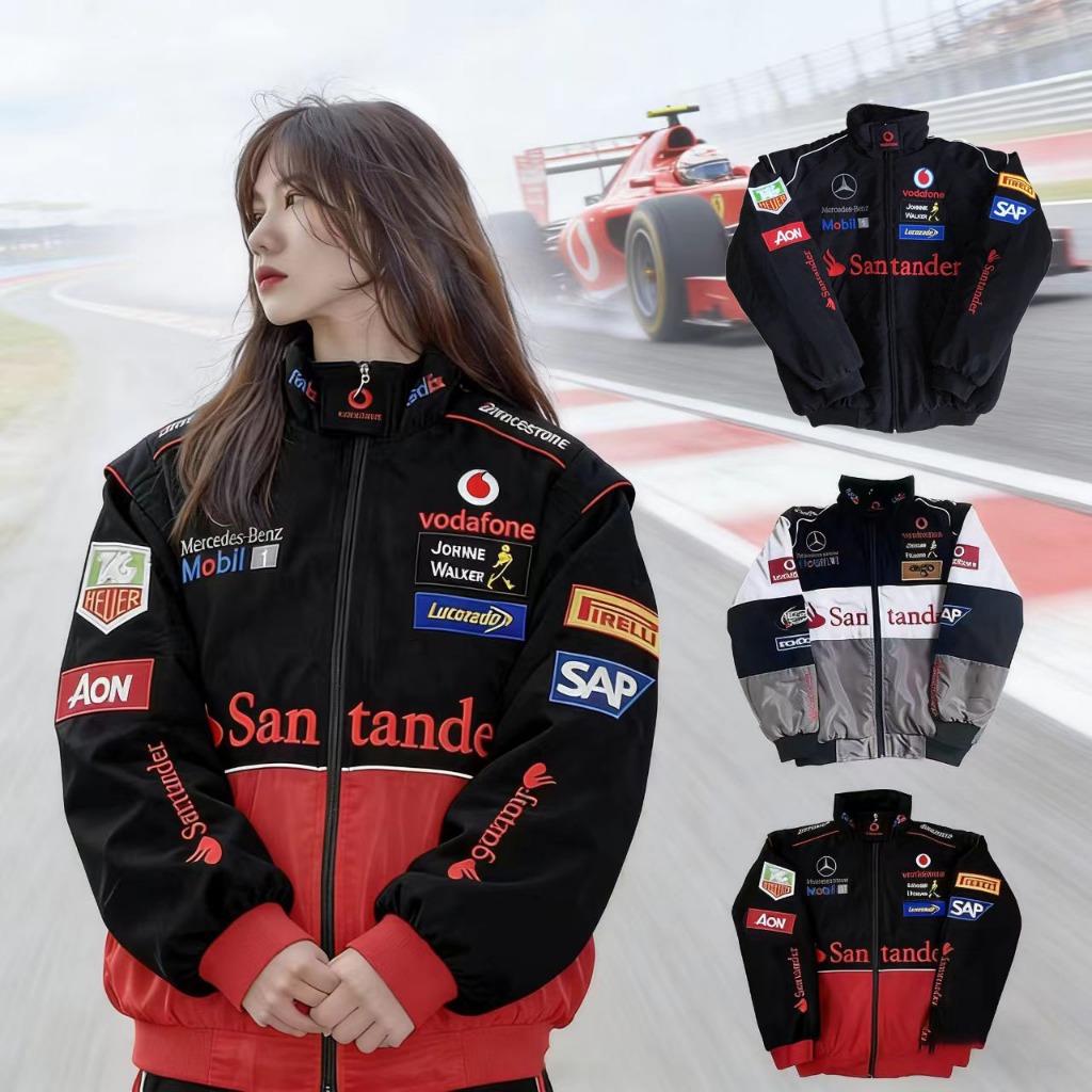 GR Áo Đua Xe F1 Mercedes,Áo Khoác Nam Bigsize Trang Trench,Coat Hình Thêu Gió Cao Cấp