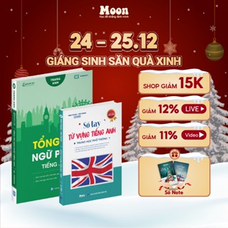  Sách Tổng ôn ngữ pháp và sổ tay từ vựng tiếng anh theo chuyên đề ôn thi thpt moonbook 