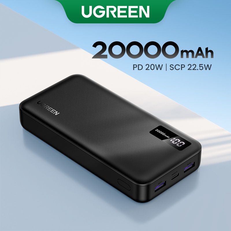Pin dự phòng UGREEN 20000mAh/10000mAh PD20W Sạc nhanh cho điện thoại Android|Bảo hành 18 tháng