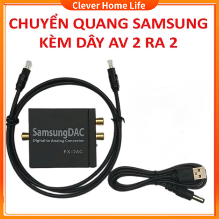 【Freeship】Bộ chuyển đổi Cổng quang Optical sang Audio AV - R/L, Cổng 3,5 Hỗ Trợ Tv 4k Loại