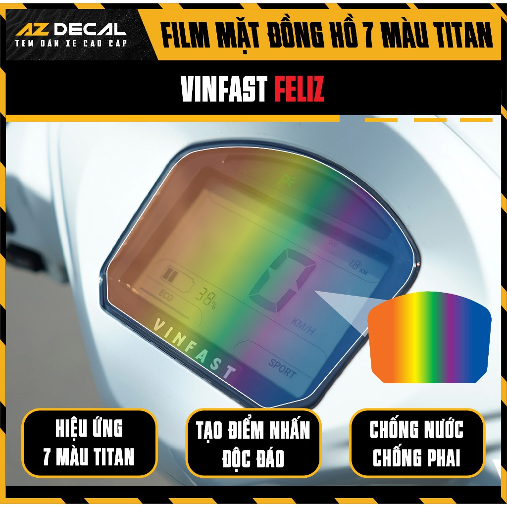 Xe Feliz Mặt Đồng Hồ Dán Đổi Màu Chống Xước | Film titan 7 màu - AZDECAL