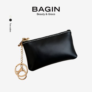  BAGIN Thời Trang Chất liệu da thật Ví Mini Kèm Móc Khóa Xe Chìa Khóa Mỏng Túi Son 