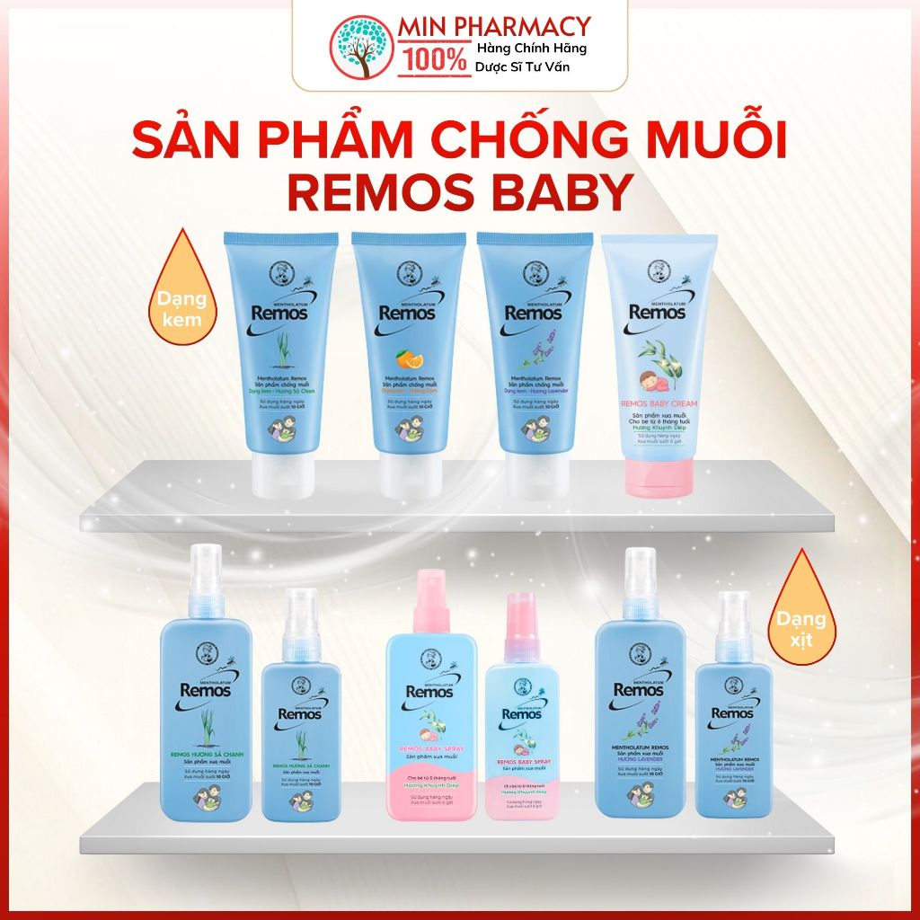 Kem bôi da và xịt chống muỗi REMOS Rohto Mentholatum 70g - Minpharmacy