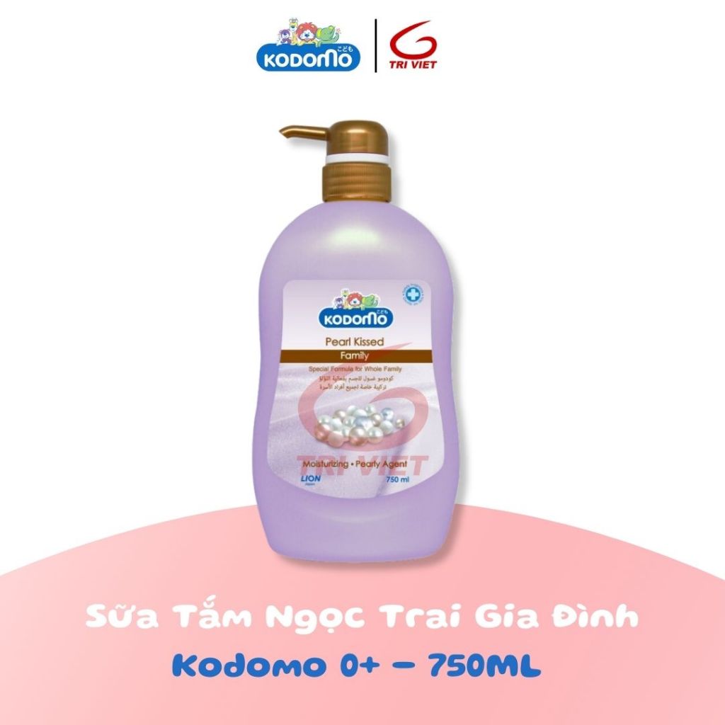 SỮA TẮM GIA ĐÌNH KODOMO TINH CHẤT HẠT NGỌC TRAI – 750ML