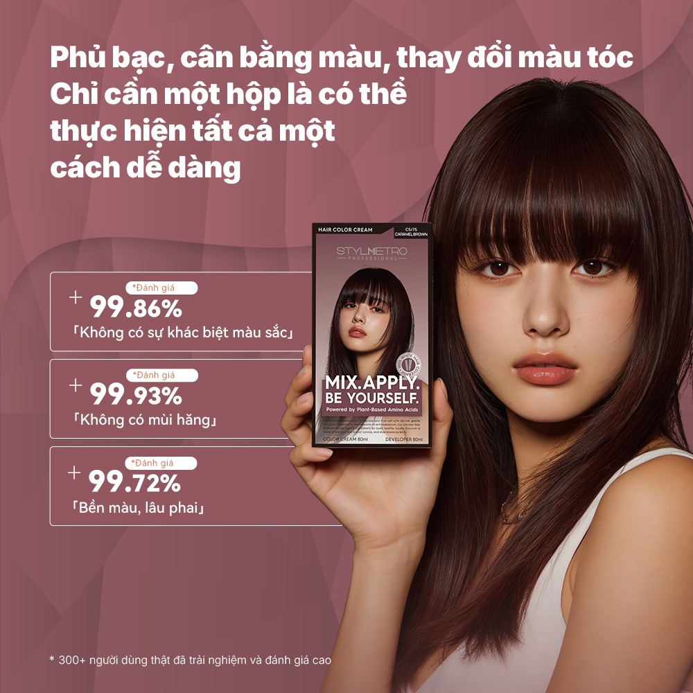 Stylmetro Kem Nhuộm Tóc  Caramel Brown | Nâu Caramel Ngọt Ngào, Sang Xịn, Tôn Da