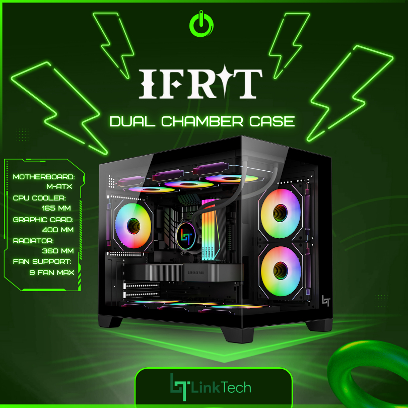 Thùng Case Máy Tính LINKTECH IFRIT (Không kèm FAN)
