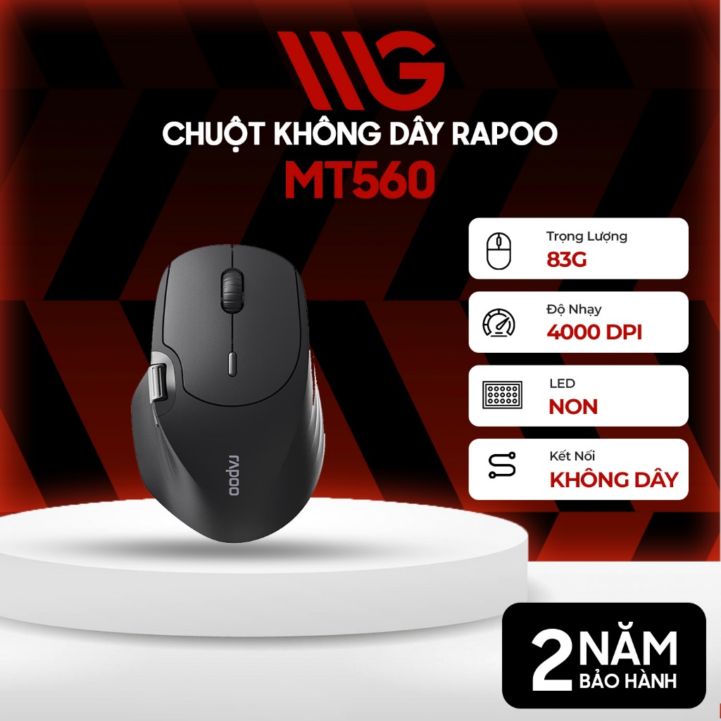 Chuột Văn Phòng Không Dây Rapoo MT560 Multimode Silent - New Chính Hãng