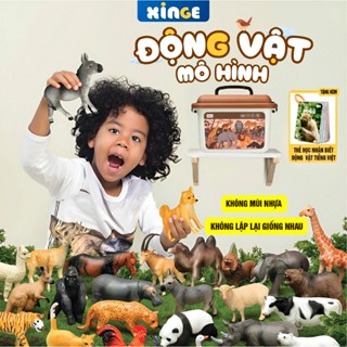  Đồ chơi mô hình động vật XINGE phát triển tư duy nhận biết con vật tăng trí tưởng tượng đồ chơi an toàn cho bé 
