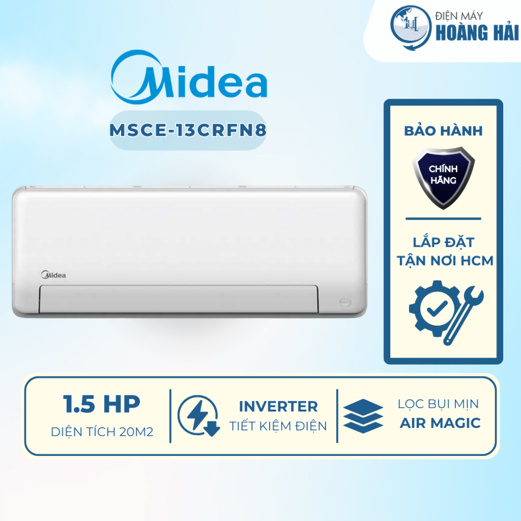 MSCE-13CRFN8 | Điều hòa Midea 1 chiều 12000Btu Inverter MSCE-13CRFN8 - Hàng chính hãng