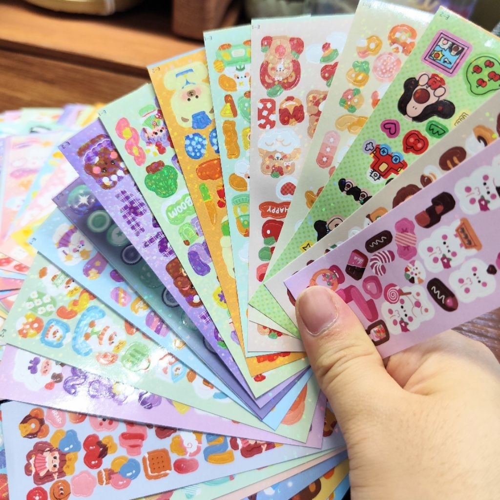 SET 200 Tấm  không Trùng Sticker later Lấp lánh cute dễ thương