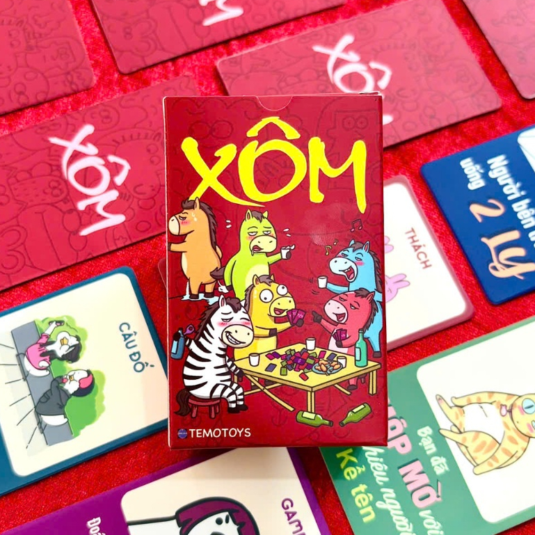 Bộ bài XÔM tết drinking game cho bạn bè thử thách troll thú vị