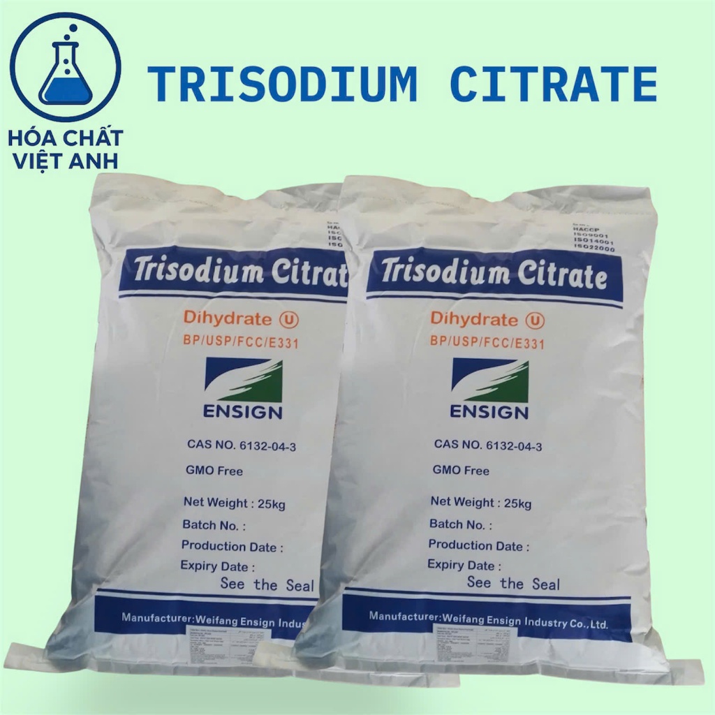 500g-1kg Trisodium citrate, Natri citrate điều chỉnh độ chua