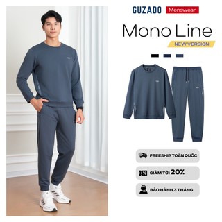  Bộ Đồ Nỉ Nam Thu Đông Cao Cấp GUZADO Chất Liệu Dày Đẹp Giữ Ấm Cực Tốt Không Bai Xù GBN 