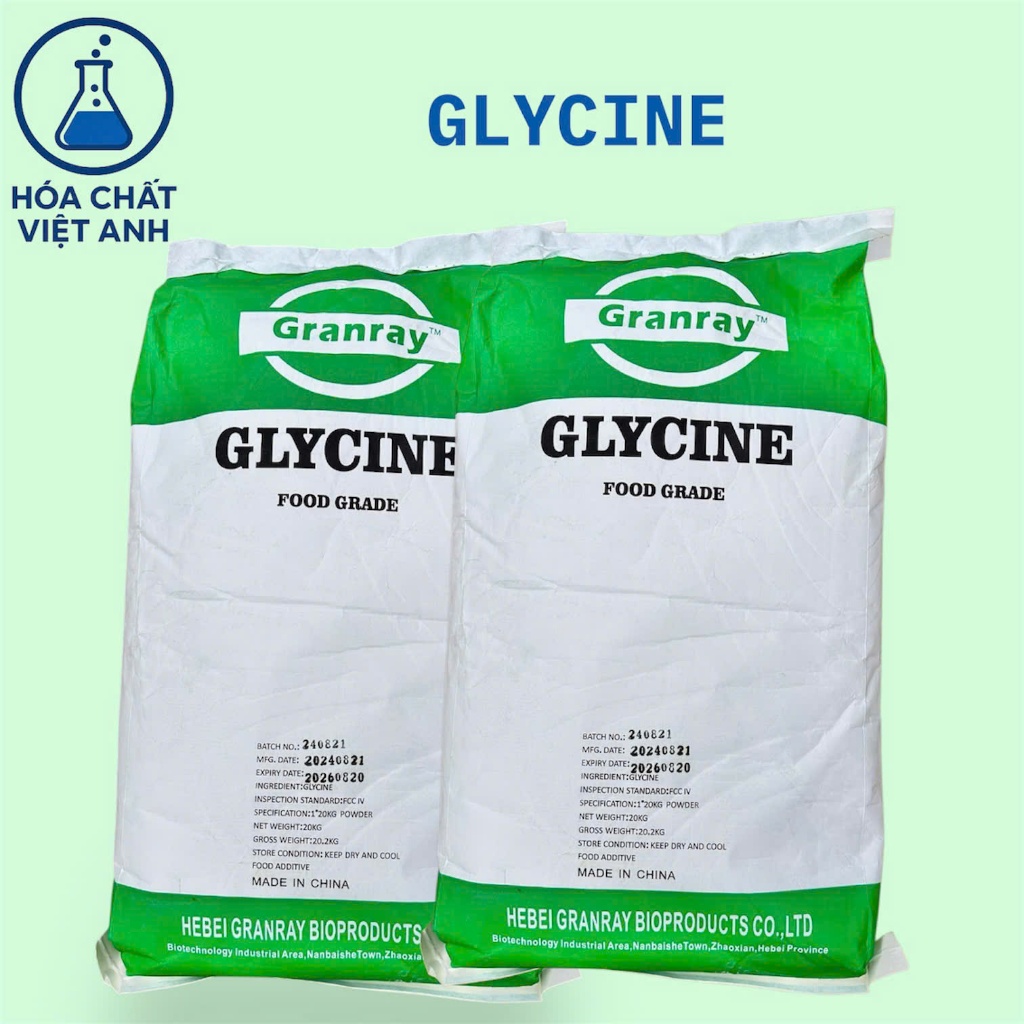 200g-1kg Bột Glycine chất điều vị, chất tạo ngọt, chất tăng độ đạm (Glycin, Glyxin)