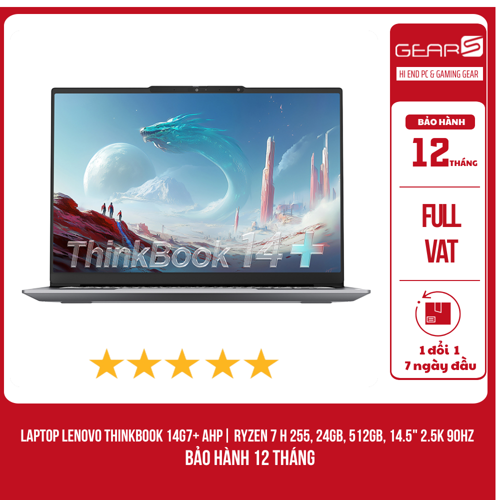 [Full VAT] Laptop Lenovo Thinkbook 14G7+ AHP| Ryzen 7 H 255, 24GB, 512GB, 14.5" 2.5K 90Hz  - Bảo hành 12 tháng