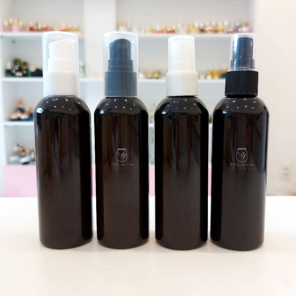 Chai pet 100ml nâu/Chai nhựa 100ml/Vỏ chai 100ml/Chai pet 100ml