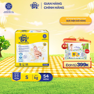   HỎA TỐC  Tã dán UniDry Siêu khô thoáng gói Jumbo mới size S54 