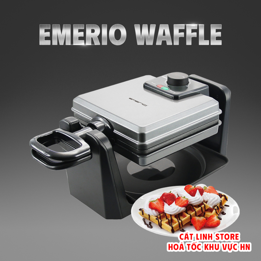 (Bảo hành) Máy làm bánh trứng Emerio Waffle WM-110984 Đức, máy làm bánh quế Đức, công suất 1000W