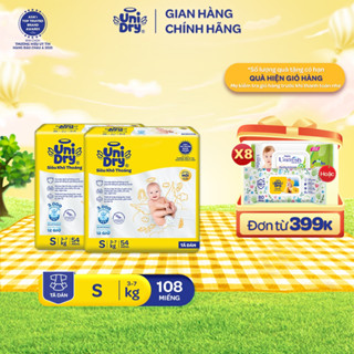   HỎA TỐC  Combo 2 Tã dán UniDry Siêu khô thoáng gói Jumbo mới size S54 