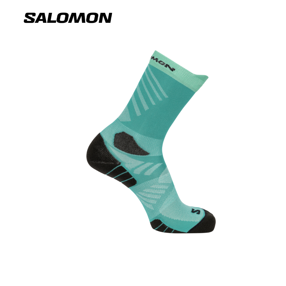 Salomon Aero Crew Socks Tất Nam Nữ Dynasty Green/Waterfall LC2723800