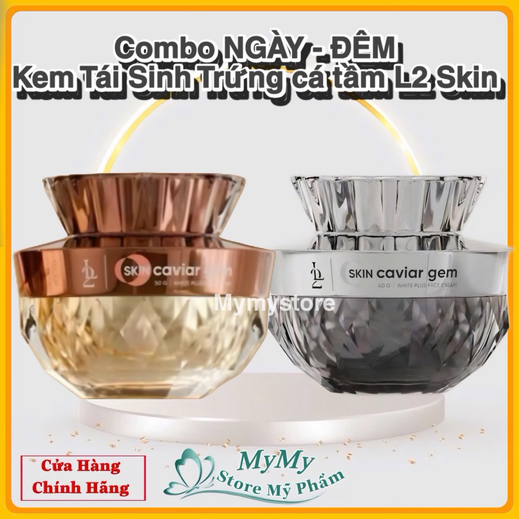 COMBO NGÀY -ĐÊM Kem Tái Sinh Trứng Cá Tầm L2 Skin