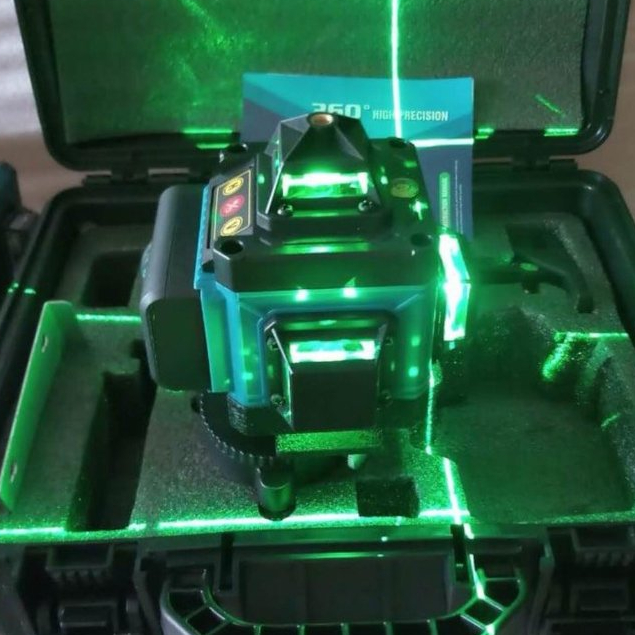 tia Máy laser 12 tia xanh Máy cân mực laser Máy cân bằng laser Nguồn sáng nhập khẩu máy cân bằng siê