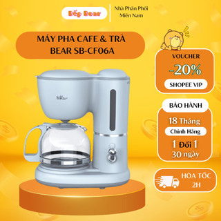  Máy Pha Cafe Trà Mini BEAR Máy pha Cà Phê Mini Đa Năng Tự Động Dung tích 600ml SB-CF06A - Bản Quốc Tế Bảo hành 18 Tháng 