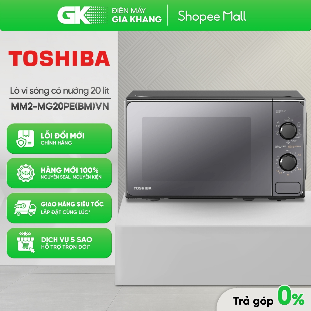 MM2-MG20PE(BM)VN - Lò Vi Sóng Có Nướng Toshiba MM2-MG20PE(BM)VN 20 Lít [Freeship HCM]