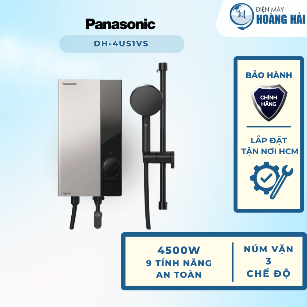 (KHÔNG BƠM) DH-4US1VS Máy nước nóng trực tiếp Panasonic 4500W DH-4US1VS