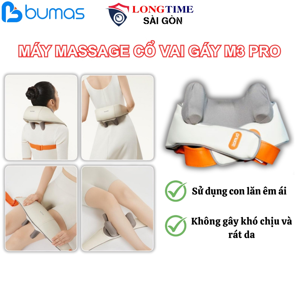 Máy Massage Cổ Vai Gáy Bumas M3 Pro - Máy Massage Đa Năng Mô Phỏng Bàn Tay Làm Dịu Cơn Đau Mỏi Tức T