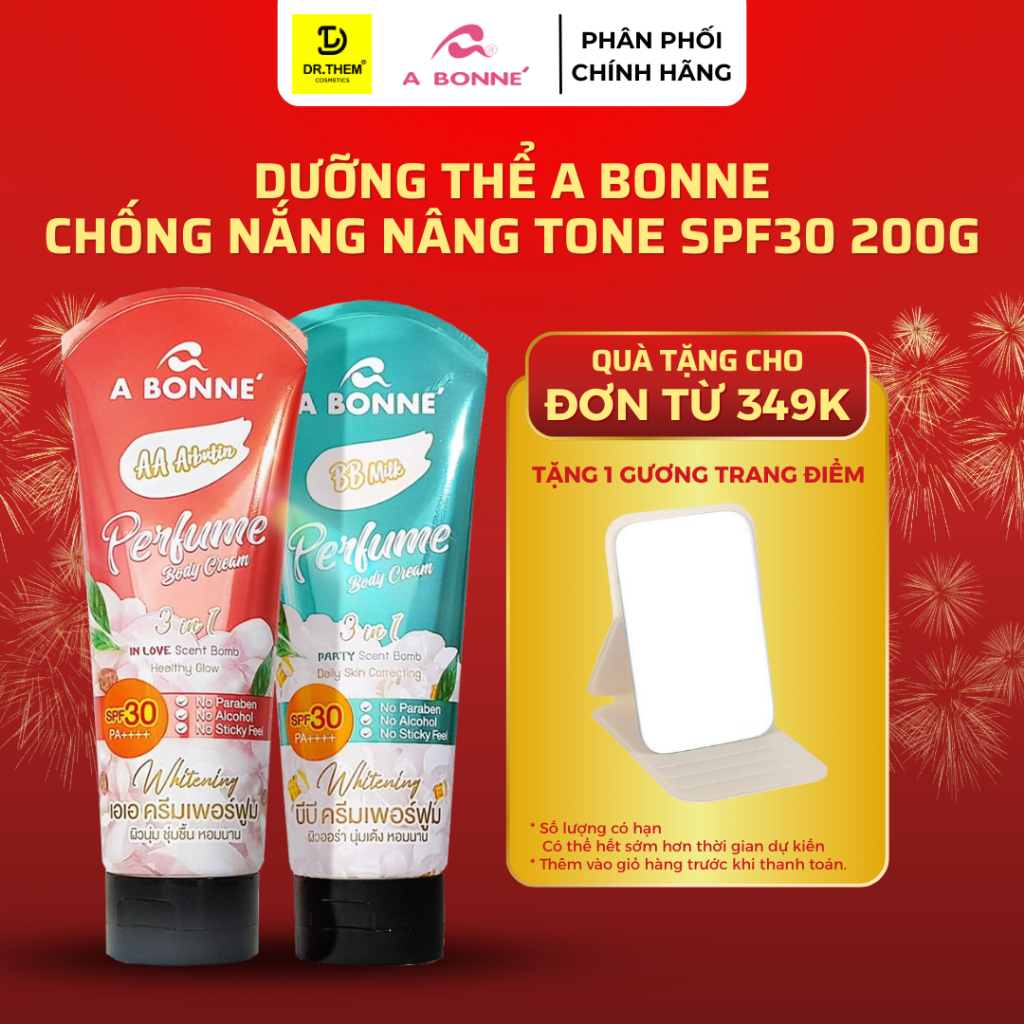 Kem Dưỡng Thể A Bonne Chống Nắng Nâng Tone Toàn Thân Hương Nước Hoa A Bonne SPF30 200g