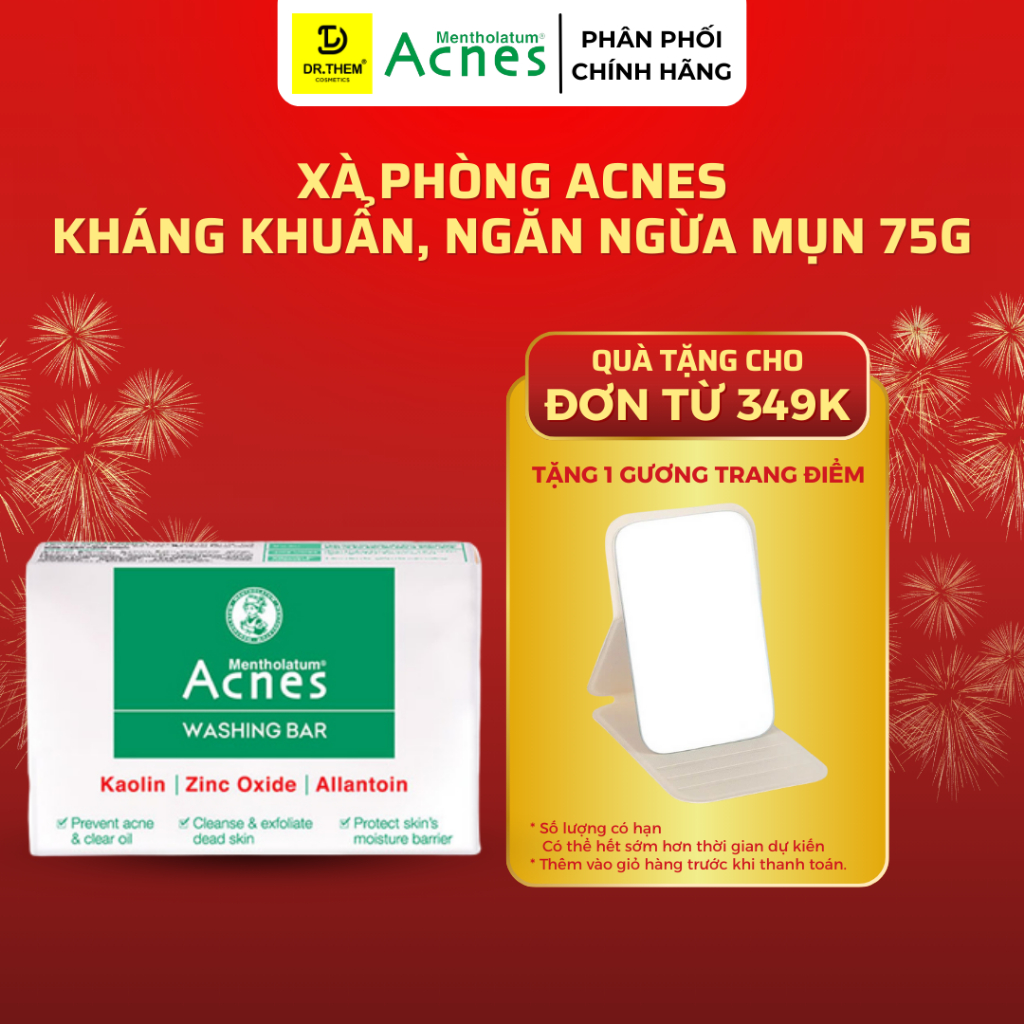 Xà Phòng Tắm Acnes Ngăn Ngừa Mụn Lưng, Cổ, Vai, Ngực Acnes Washing Bar 75g (Xà Bông)- Dr Thêm