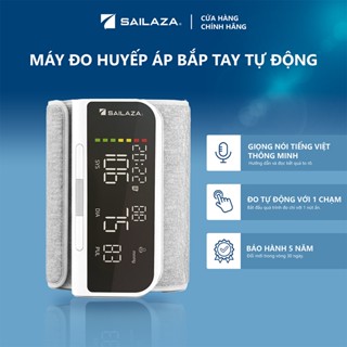 Máy đo huyết áp bắp tay tự động Sailaza AOJ33A, giọng nói tiếng Việt, pin sạc Type C, bảo hành 5 năm