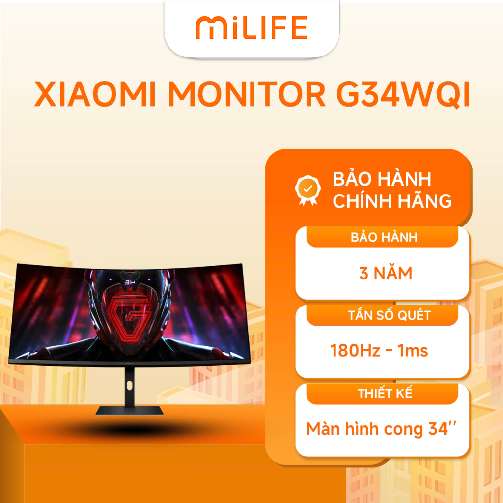 Màn Hình Máy Tính PC Xiaomi 2K Curved Gaming Monitor G34WQi EU BH 36 Tháng