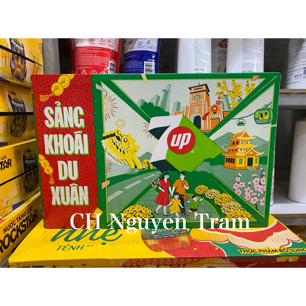Thùng 24 lon nước ngọt 7up loại 320ml ( thùng carton, gói kỹ)