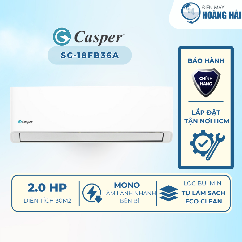 SC-18FB36A | Máy lạnh Casper 2 HP SC-18FB36A model 2025 - Chính Hãng