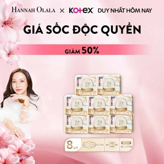   Hannah Olala 10.10  Combo 8 gói Băng Vệ Sinh Kotex Nhập Khẩu Cicada Siêu Mỏng Cánh 24cm 7 miếng 