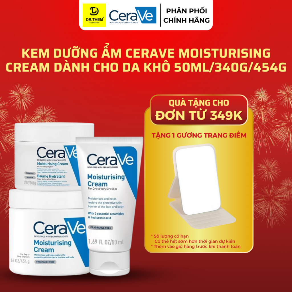 Kem Dưỡng Ẩm Cerave Dành Cho Da Khô Cerave Moisturizing Cream 50ml/340g/454g- Dr Thêm