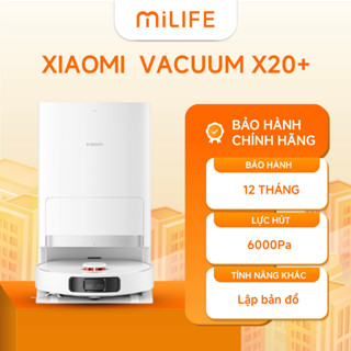  Robot Hút Bụi Lau Sàn Xiaomi X20+ X20 Plus 6000Pa 4 Mức Độ Hút Tự Động Giặt Khăn Lau BH 12 Tháng 