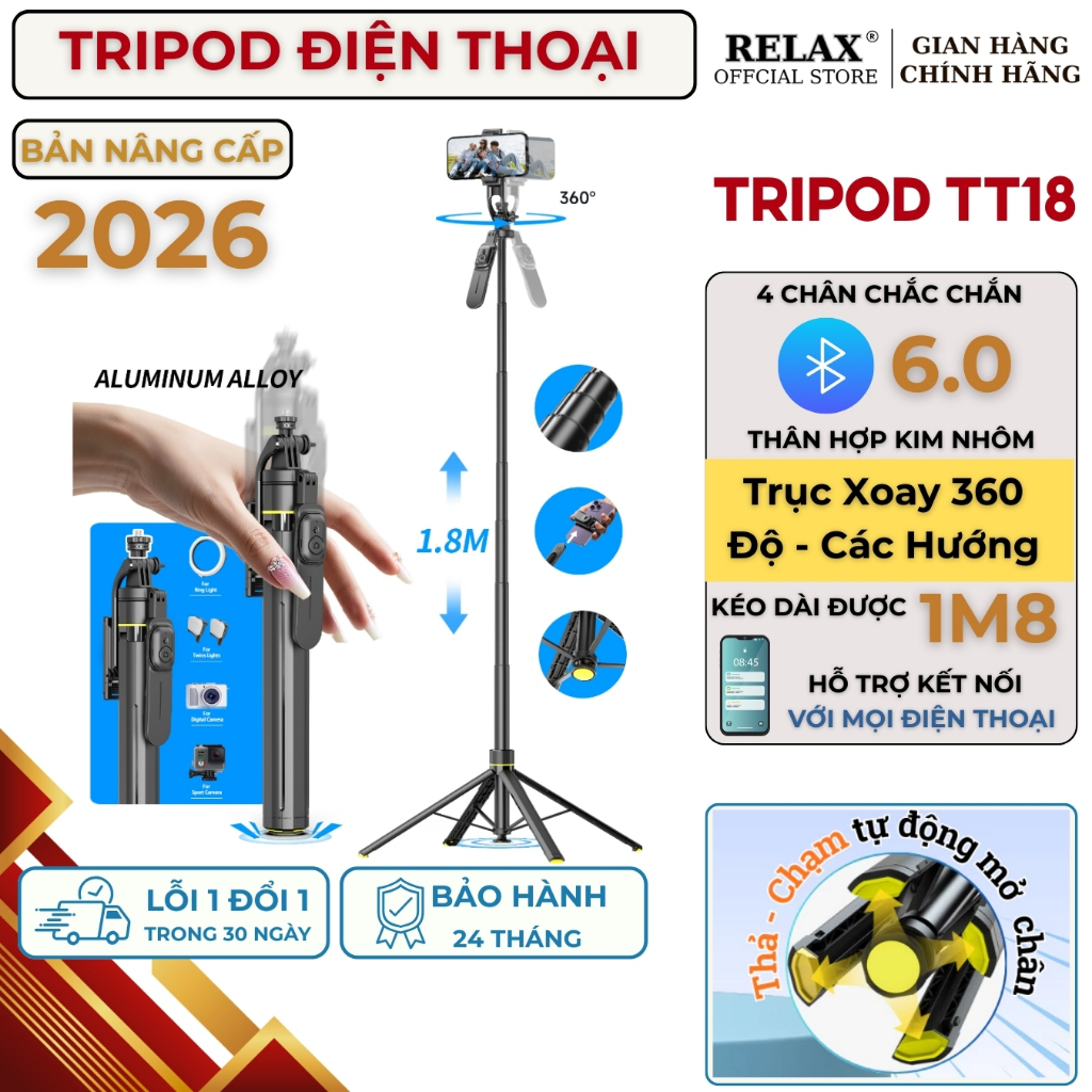 Tripod điện thoại 4 chân cao (1.8m) TT18