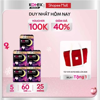  Combo 5 Gói Băng Vệ Sinh Quần Kotex Ban Đêm Chống Tràn 2 Bên Siêu Thoáng Khí Siêu Mỏng 0.08cm  Cỡ M L 5 Miếng Gói 