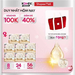  Combo 8 Gói  Băng Vệ Sinh Kotex Nhập Khẩu Cicada Siêu Mỏng Nhẹ Thoáng Khí  Với  Vitamin B5 Làm Dịu Da 24cm 7Miếng Gói 