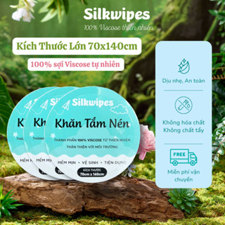   Vải dày LOẠI 1  03 Khăn tắm viên nén du lịch  70x140cm  Khăn Tắm Nén Cao Cấp Silkwipes khăn tắm dùng 1 lần - KT1 