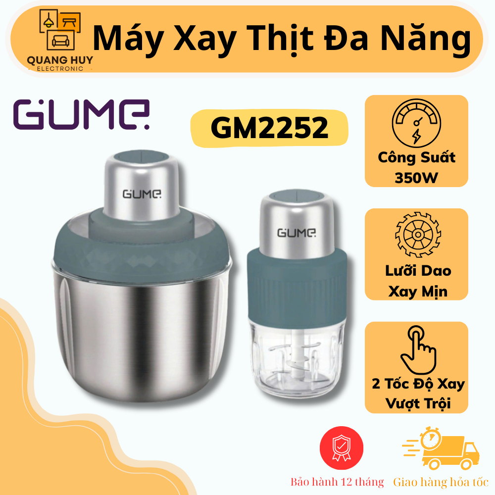 Máy Xay Thịt 3 Cối Đa Năng Gume Korea - GM2252 - Bảo Hành 12 Tháng