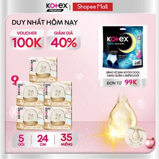   KOL LIVE  Combo 5 gói Băng Vệ Sinh Kotex Nhập Khẩu Cicada Siêu Mỏng Cánh 24cm 7 miếng 
