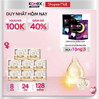   KOL LIVE  Combo 8 gói Băng Vệ Sinh Kotex Nhập Khẩu Cicada Siêu Mỏng Cánh 24cm 16 miếng 