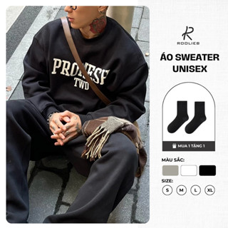  Áo nỉ Sweater Nam nữ Roolieb Unisex phong cách dày dặn SCR009 